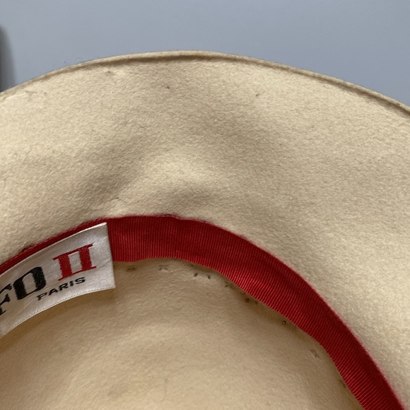 Vintage Adolfo II Gold Studded Wool Hat with Feather - Picture 15 of 15